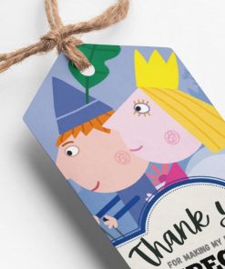 Ben & Holly Theme Thank You Cards & Return Gift Tags - 30Pcs, 2x3.5, 250 GSM Cardstock (Ben & Holly)