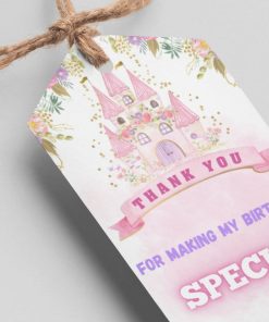 Castle Theme Thank You Cards & Return Gift Tags - 30Pcs, 2x3.5, 250 GSM Cardstock, Green & Black (Castle)