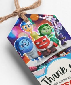 Inside Out Theme Thank You Cards & Return Gift Tags - 30Pcs, 2x3.5, 250 GSM Cardstock (Inside Out)