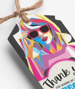 Taylor Swift Theme Thank You Cards & Return Gift Tags - 30Pcs, 2x3.5, 250 GSM Cardstock (Taylor Swift)