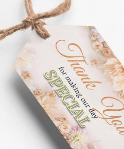 PartyDecor Mall Thank You Tags Gift Tags 30 Pieces with String, Celebration and Return Gift Tag