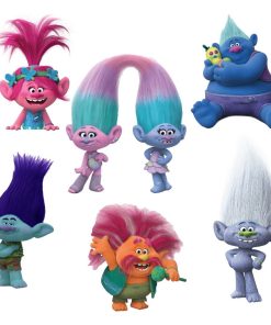 Trolls Theme Cutout (6 inches/250 GSM Cardstock/Mixcolour/12Pcs)