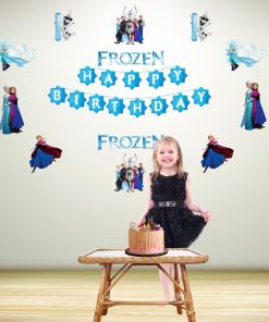 Frozen Wonderland Birthday Party Decorations - Banner,& Cutouts (6 inches/250 GSM Cardstock/Mixcolour/25Pcs)