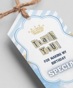 Prince Theme Thank You Cards & Return Gift Tags - 30Pcs, 2x3.5, 250 GSM Cardstock, Green & Black (Prince)