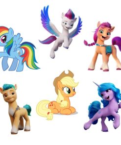 Little Pony Theme Cutout (6 inches/250 GSM Cardstock/Mixcolour/12Pcs)