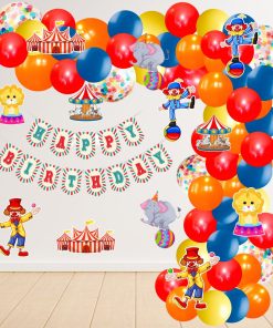 Carnival Theme Model 2 Birthday Kits - (6 Inches/250 GSM Cardstock/Mixcolour/60Pcs)