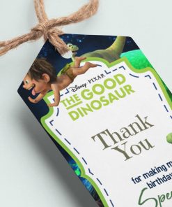 The Good Dinosaur Theme Thank You Cards & Return Gift Tags - 30Pcs, 2x3.5, 250 GSM Cardstock (The Good Dinosaur)