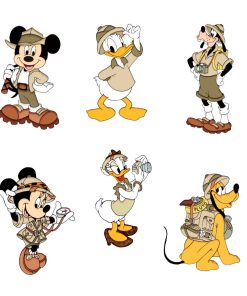 Mickey Safari Theme Cutout (6 inches/250 GSM Cardstock/Mixcolour/12Pcs)