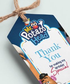 Mr Potato Head Theme Thank You Cards & Return Gift Tags - 30Pcs, 2x3.5, 250 GSM Cardstock (Mr Potato Head)