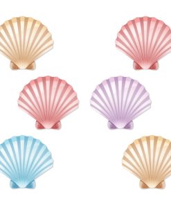 Sea Shells Theme Cutout (6 inches/250 GSM Cardstock/Pink, Purple, Brown, & Light Blue/12Pcs)