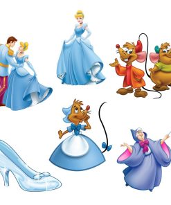 Cindrella Theme Cutout (6 inches/250 GSM Cardstock/Mixcolour/12Pcs)