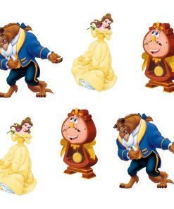 Beauty And The Beast Theme Cutout (6 inches/250 GSM Cardstock/Mixcolour/12Pcs)