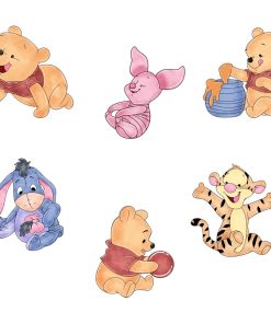 Winnie The Pooh Theme Cutout - (6 inches/250 GSM Cardstock/Mixcolour/12Pcs)