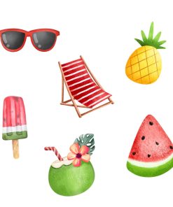 Vacation Theme Cutout (6 inches/250 GSM Cardstock/Mixcolour/12Pcs)