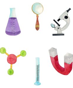 Science Theme Cutout - (6 inches/250 GSM Cardstock/Mixcolour/12Pcs)
