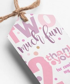 PartyDecor Mall Second Birthday Thank You Tags or Return Gift Tags - 30Pcs, Return Favor Cards