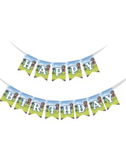 Dino Ranch Theme Happy Birthday Banner (6 Inches/250 GSM Cardstock/Mixcolour/13Pcs)