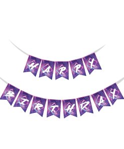 Marshmellow Theme Happy Birthday Banner (6 Inches/250 GSM Cardstock/Mixcolour/13Pcs)