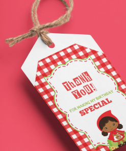 Little Red Riding Hood Theme Birthday Favour Tags (2 x 3.5 inches/250 GSM Cardstock/Mixcolour/30Pcs)