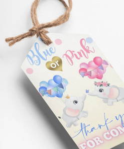 PartyDecor Mall Baby Shower Theme Thank You Cards & Return Gift Tags - 30Pcs, 2x3.5, 250 GSM Cardstock, Green & Black (Baby Shower 1)