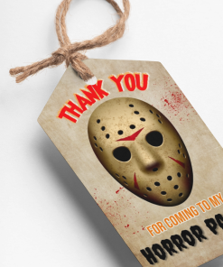 Horror Theme Thank You Cards & Return Gift Tags - 30Pcs, 2x3.5, 250 GSM Cardstock, Green & Black (Horror 2)